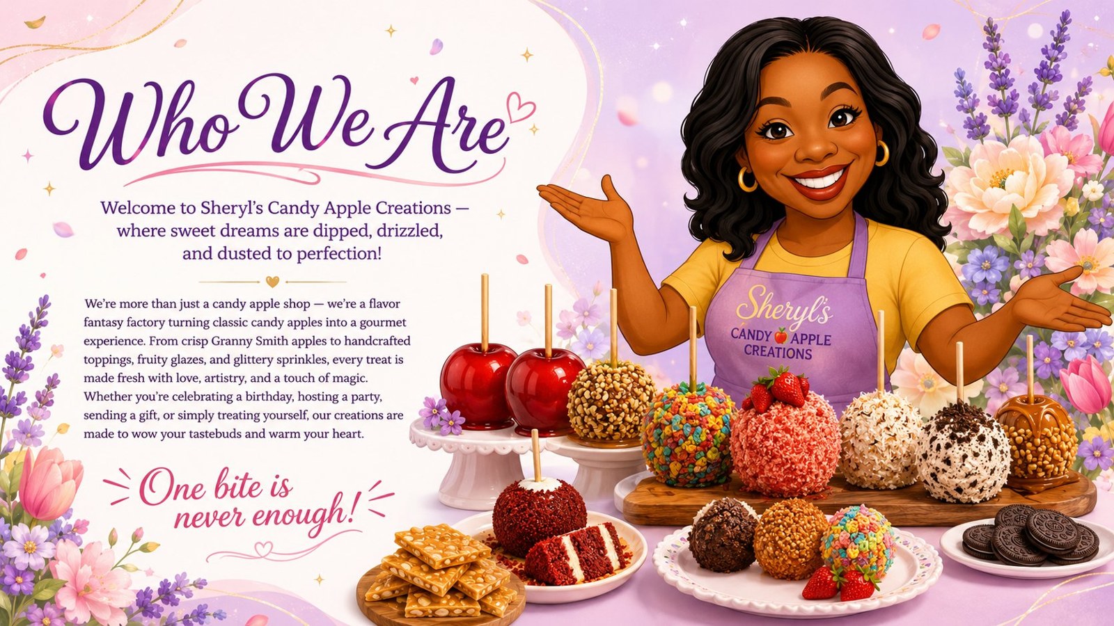 Who We Are — Welcome to Sheryl's Candy Apple Creations
